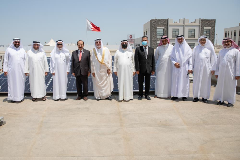 The President of the Sustainable Energy Authority inaugurates the project of solar energy systems in the main building of AL-Eslah Association in Muharraq